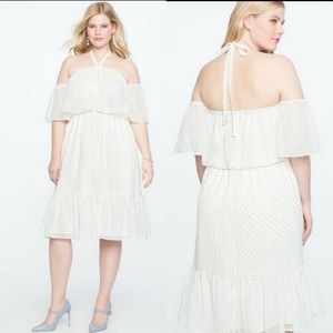 Eloquii | Boho Vibes White Off Shoulder Dress